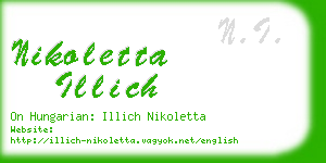 nikoletta illich business card